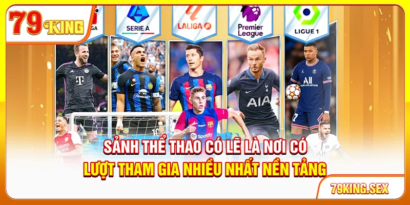 Sảnh thể thao có lẽ là nơi có lượt tham gia nhiều nhất nền tảng